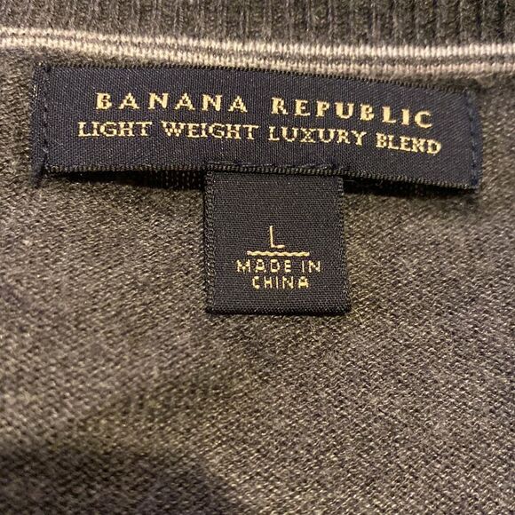 Banana Republic Men’s Large Light Weight Luxury Blend Silk Cashmere Sweater - Picture 5 of 6